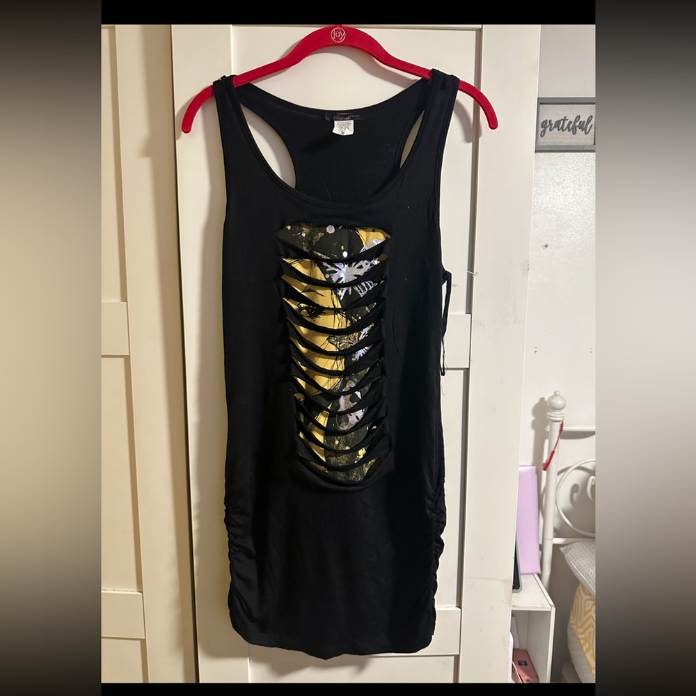 Blk and yellow dress size L
